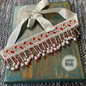 Aztec Bugle Beads Choker